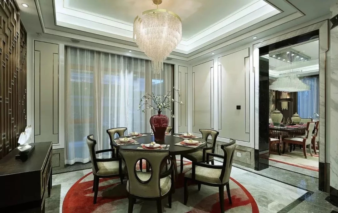 中式别墅餐厅装修效果图 中式别墅餐厅装修效果图