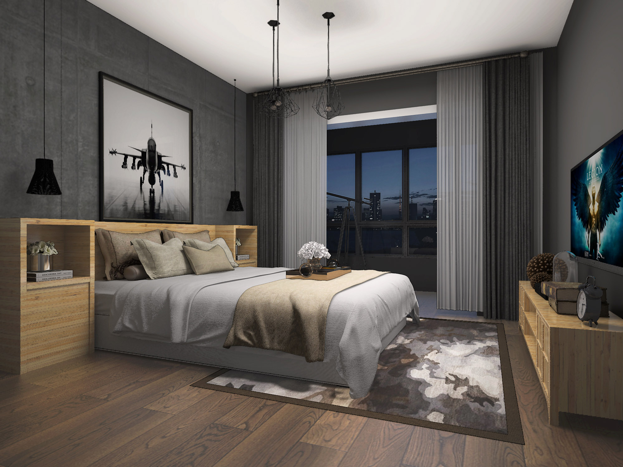 别墅卧室设计效果图 别墅卧室设计效果图